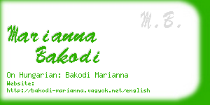 marianna bakodi business card